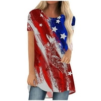 Amerikai zászló ing női július 4. ing hazafias felsők alkalmi grafikus pólók Top Függetlenség Napja nyomtatás pulóver