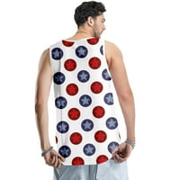 Július negyedik Férfi ujjatlan ing, Férfi póló Grafikus 3D nyomtatás Ujjatlan Férfi póló, szülő-gyermek ruházat, 6XL
