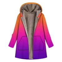 Fleece bélelt Zip Up kapucnis női őszi téli cipzáras kapucnis kardigán pulóver alkalmi divat kabát kabát