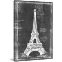 Marmont Hill Eiffel -torony terv Festés nyomtatás csomagolt vászonra