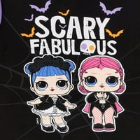 Lol Meglepetés lányok Halloween Hosszú ujjú pizsama, 2 darabos szett, 4-10 méret