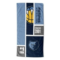 Memphis Grizzlies NBA Colorblock személyre szabott strand törülköző