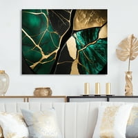 Designart Absztrakt Geode Gold I Canvas Wall Art