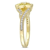 Miabella női CT Sárga Zafír CT Diamond 10KT sárga arany virágos szárgyűrű