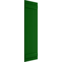 Ekena Millwork 1 8 W 33 H True Fit PVC Három tábla csatlakozott a Board-N-Batten redőnyökhöz, Viridian Green