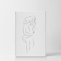 Smile Art Design fekete-fehér Egysoros minimalizmus művészet Szexi pár csókolózás rajz festmény absztrakt vászon fal