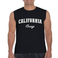 Arti-férfi grafikus póló ujjatlan-California Guy