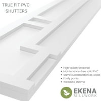 Ekena Millwork 15 W 71 H True Fit PVC Hastings rögzített redőnyök, borsvörös