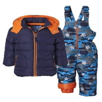 Wippette baba kisgyermek fiú téli dzseki kabát és camo hó nadrág vállpántos szett