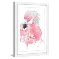 Marmont Hill rózsaszín flamingó Diana Alcala keretes festmény nyomtatás