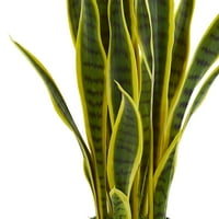 Majdnem Természetes 26 Sansevieria Műanyag Mesterséges Növény, Zöld