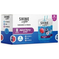 Shinewater, D -vitamin, antioxidánsok, nulla cukor, vegyes bogyó acai, tasakok BO