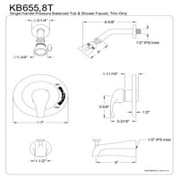 Kingston Brass KB658T kád-és zuhanykabin, szálcsiszolt nikkel