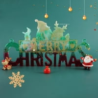 Mikulás levél függőben dekor szilikon penész DIY karácsonyi kristály Epoxi penész fehér szilikon