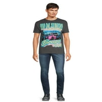 Motor Sports Men's Racing grafikus póló rövid ujjú, S-XL méretű