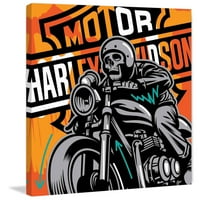 Marmont Hill Motor , Josh Ruggs festmény nyomtatása csomagolt vászonra