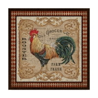 Védjegy Szépművészet 'Old World Rooster 2' Canvas Art készítette: Jean Plout