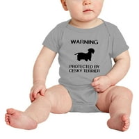 Figyelmeztetés: védett Cesky Terrier kutya vicces baba Kezeslábas csecsemő ruhák