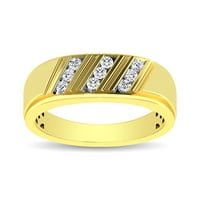 Gyémánt férfi divat gyűrű ct tw 10K sárga arany