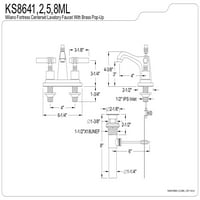 Kingston sárgaréz KS8642ML in. Centerset Fürdőszoba Csaptelep, Polírozott Sárgaréz