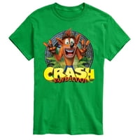 Crash Bandicoot-Crash Peace Stone Frame-Férfi Rövid ujjú grafikus póló