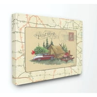 Stupell Industries ünnepi képeslap utazási térkép karácsonyi designcanvas fal művészete Anita Phillips művész készítette