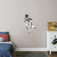 Fathead Alvin Kamara: Színes rohanás - X -Large hivatalosan engedélyezett NFL eltávolítható fali matrica