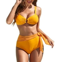 Bikini szett Női Bikini Plus Size nagy mell Hawaii Beach Beachwear Divat Haskontroll fürdőruhák Plusz méretű fürdőruha