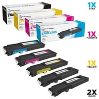 Kompatibilis alternatíva a DELL C3760DN C3760N C3765NF toner patronok halmazához: fekete 331-8429, cián 331-8432, Magenta