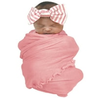 Wonder Nation kislány swaddle wrap és íj fejpánt baba zuhany ajándékkészlet, 2dc