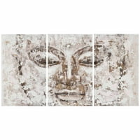 Safavieh Buddha 3 darabos festmény, fehér bézs