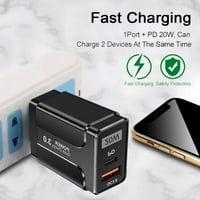 20W USB C Gyors töltő blokk Kompatibilis iPhone Pro Ma 11, iPad, AirPods Pro, PD 3. C Típusú Fali Csatlakozó Töltő