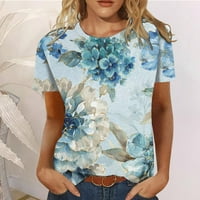 Olyvenn női nyári tunika alap pólók felsők foglalkozik női divat divatos rövid ujjú pólók klasszikus virágos felsők