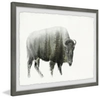 Marmont Hill Angry Bison keretezett fali művészet, 1,50 36.00