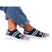 Daeful Női ék szandál nyári alkalmi cipő húzza a szandál utazási Lélegző csúszásgátló strand gyalogos cipő kék 10.5