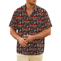 Július 4. Férfi Hawaii ing USA nemzeti zászló ing gallér kültéri utcai Rövid ujjú 3D nyomtatás ruházat könnyű Alkalmi