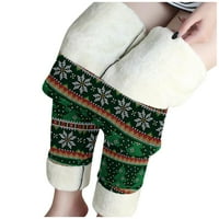 HHei_K női őszi és téli külső Leggings Print Plus Fleece Thermal csizma nadrág vászon nadrág női