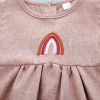 niuredltd nyári kisgyermek ruházat szivárvány nyomtatás ujjatlan baba lányok kezeslábas Méret 18 hónapos