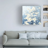 James Wiens 'Dogwood Blossoms i Indigo' Canvas Art