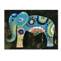 Védjegy Szépművészet 'Boho Elephant 3' vászon művészet nyári tali hilty