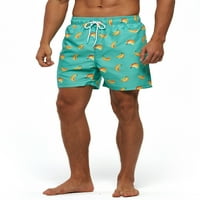 Férfi Boardshorts húzózsinóros fürdőruha elasztikus derék úszni rövidnadrág alkalmi Beachwear Hot Spring fürdőruha