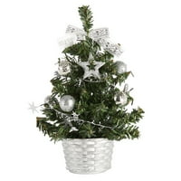 Baywell mesterséges Mini karácsonyfa, zöld, Dunhill fenyő, fenyőtobozokkal díszítve, bogyós klaszterek, Matt ágak,
