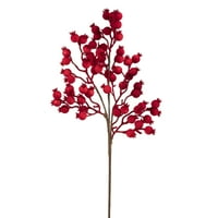 Vickerman 28 Fehér Flock Deluxe Berry Szabadtéri Mesterséges Karácsonyi Koszorú, Megvilágítatlan