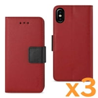 IPhone X iPhone XS 3-in-pénztárca-tok pirosban az Apple iPhone 3-csomag használatához
