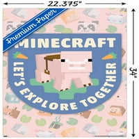 Minecraft-fedezzük fel együtt a fali posztert, 22.375 34