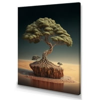 Designart bonsai fa a homokon i canvas fal művészet