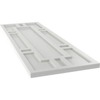 Ekena Millwork 12 W 62 H True Fit PVC Hastings rögzített redőnyök, Hailstorm szürke