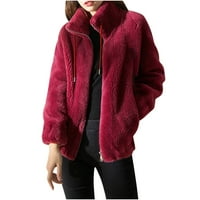 oieyuz őszi téli kabát nőknek klasszikus egyszínű kabát puha, magas nyakú felsőruházat zsebekkel