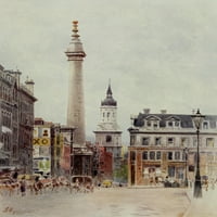 Ereklyék & Emlékművek London St. Magnus & az emlékmű Poszter Nyomtatás James Ogilvy