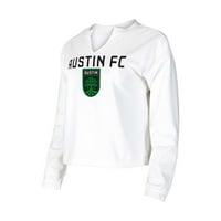 Női fogalmak Sport fehér Austin FC Sunray Notch nyak Hosszú ujjú póló